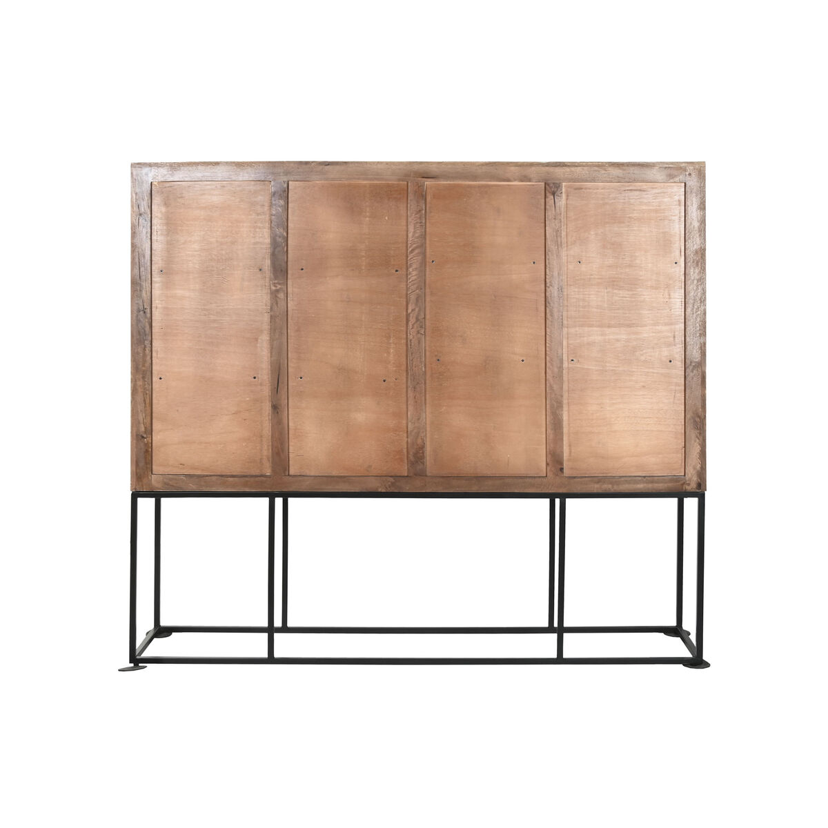 Kast Home ESPRIT Wit Zwart Metaal Mangohout 180 x 40 x 160 cm - Afbeelding 2
