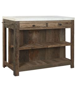 Keukenmeubilair Home ESPRIT Wit Natuurlijk 120 x 60 x 97 cm 131 x 61