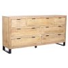 Ladenkast Home ESPRIT Bruin Zwart Alpino 180 x 45 x 91 cm
