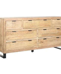 Ladenkast Home ESPRIT Bruin Zwart Alpino 180 x 45 x 91 cm