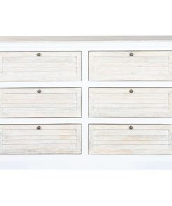 Ladenkast Home ESPRIT Wit Natuurlijk 150 x 40 x 100 cm