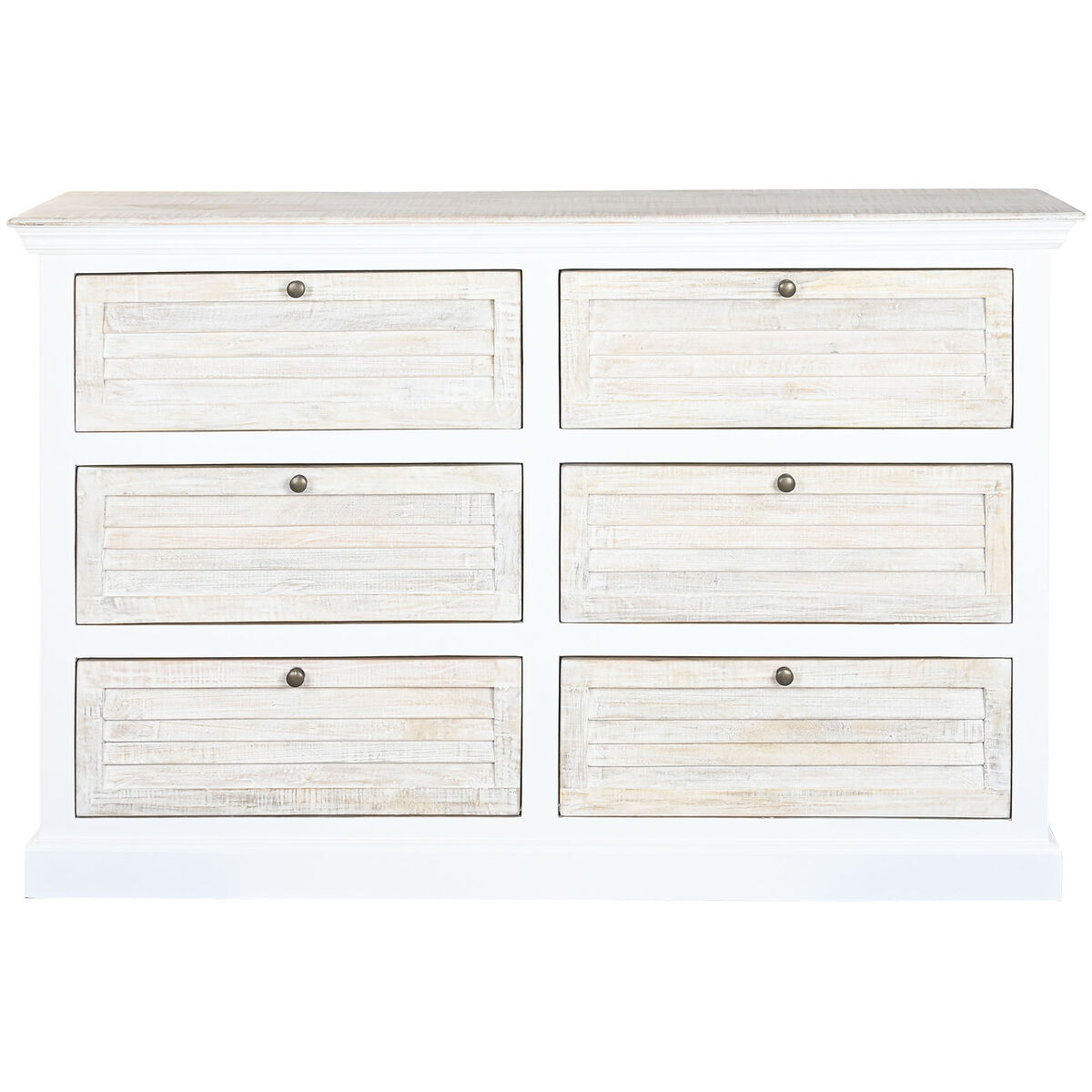 Ladenkast Home ESPRIT Wit Natuurlijk 150 x 40 x 100 cm