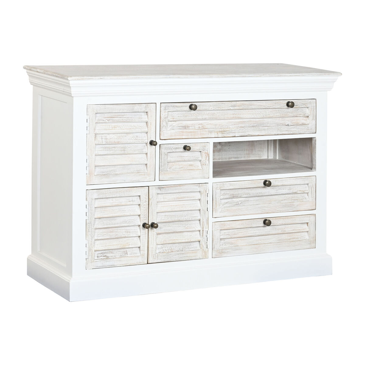 Ladenkast Home ESPRIT Wit Versleten 115 x 40 x 80 cm