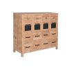 Ladenkast Home ESPRIT Zwart Natuurlijk Metaal Spar Cottage 110 x 40 x 92