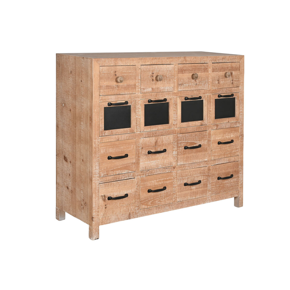 Ladenkast Home ESPRIT Zwart Natuurlijk Metaal Spar Cottage 110 x 40 x 92