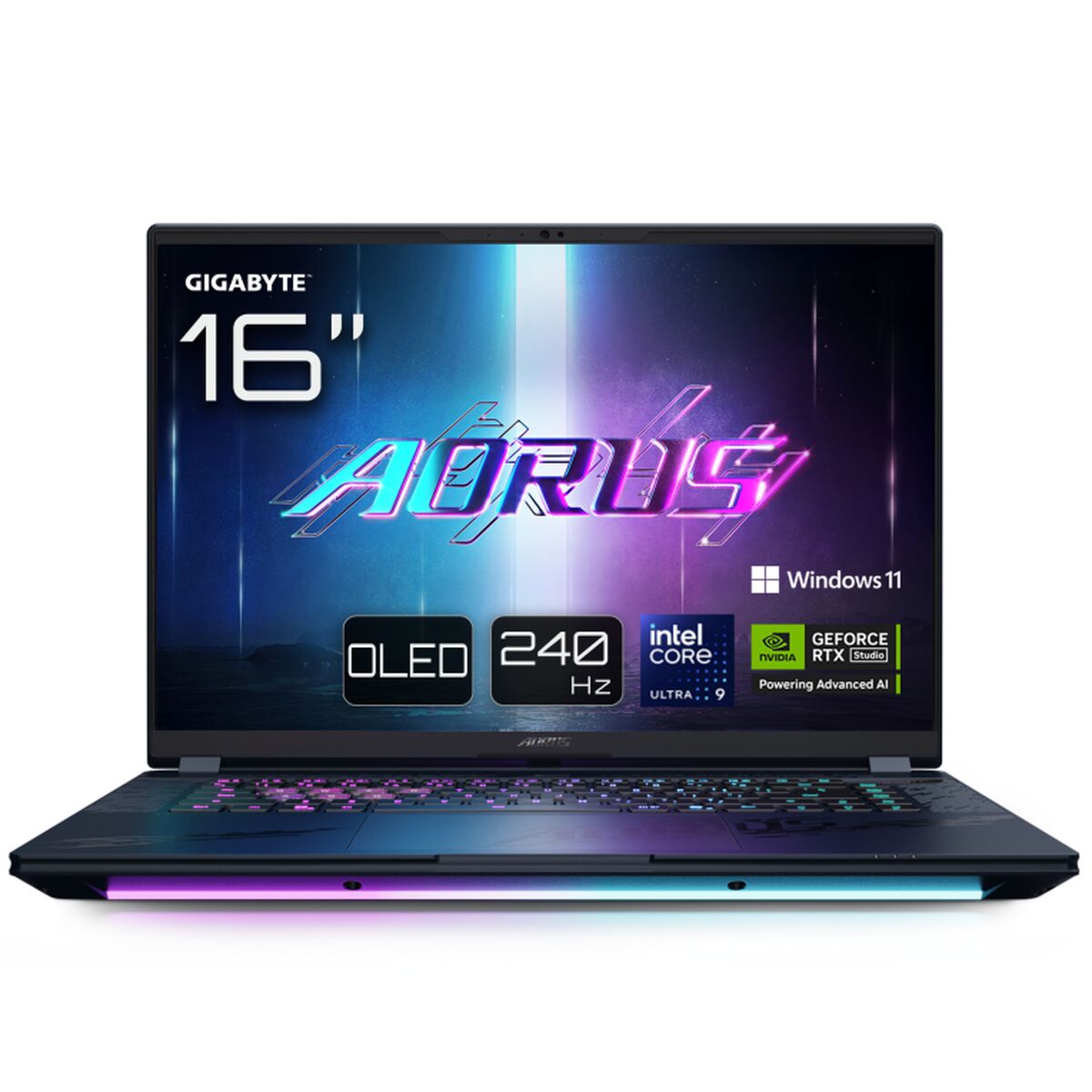 Laptop Gigabyte AORUS MASTER 16 BZHC6PTE64SP 16" 32 GB RAM 1 TB 1 TB SSD Qwerty Spaans Qwerty Portugees