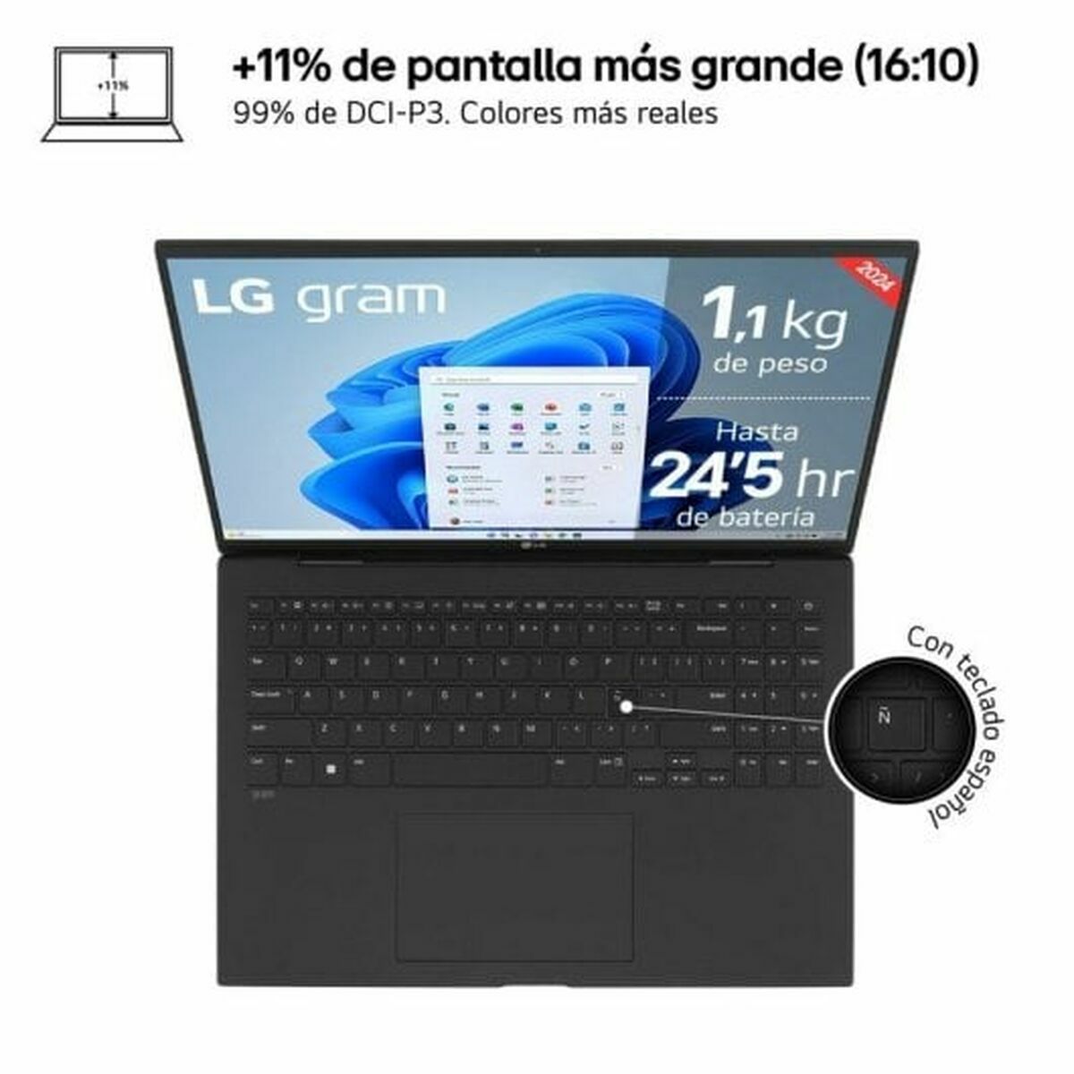 Laptop LG 16Z90S-G.AD7BB 16" 32 GB RAM 2 TB SSD - Afbeelding 2