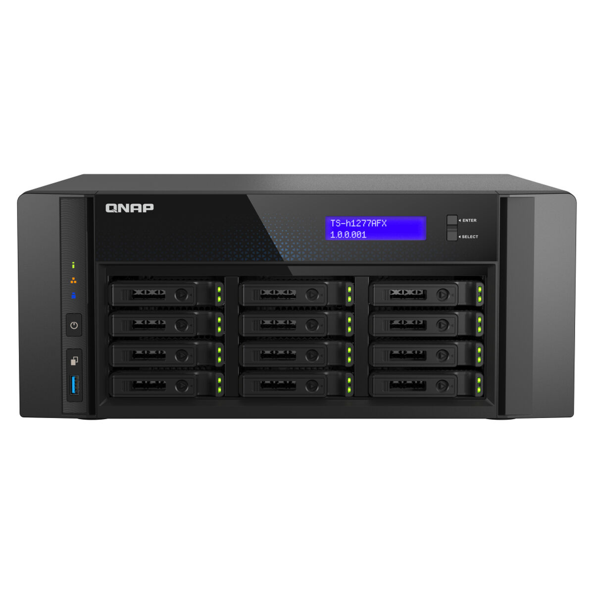Netwerkopslag NAS Qnap TS-H1277AFX-R7-32G Zwart - Afbeelding 2