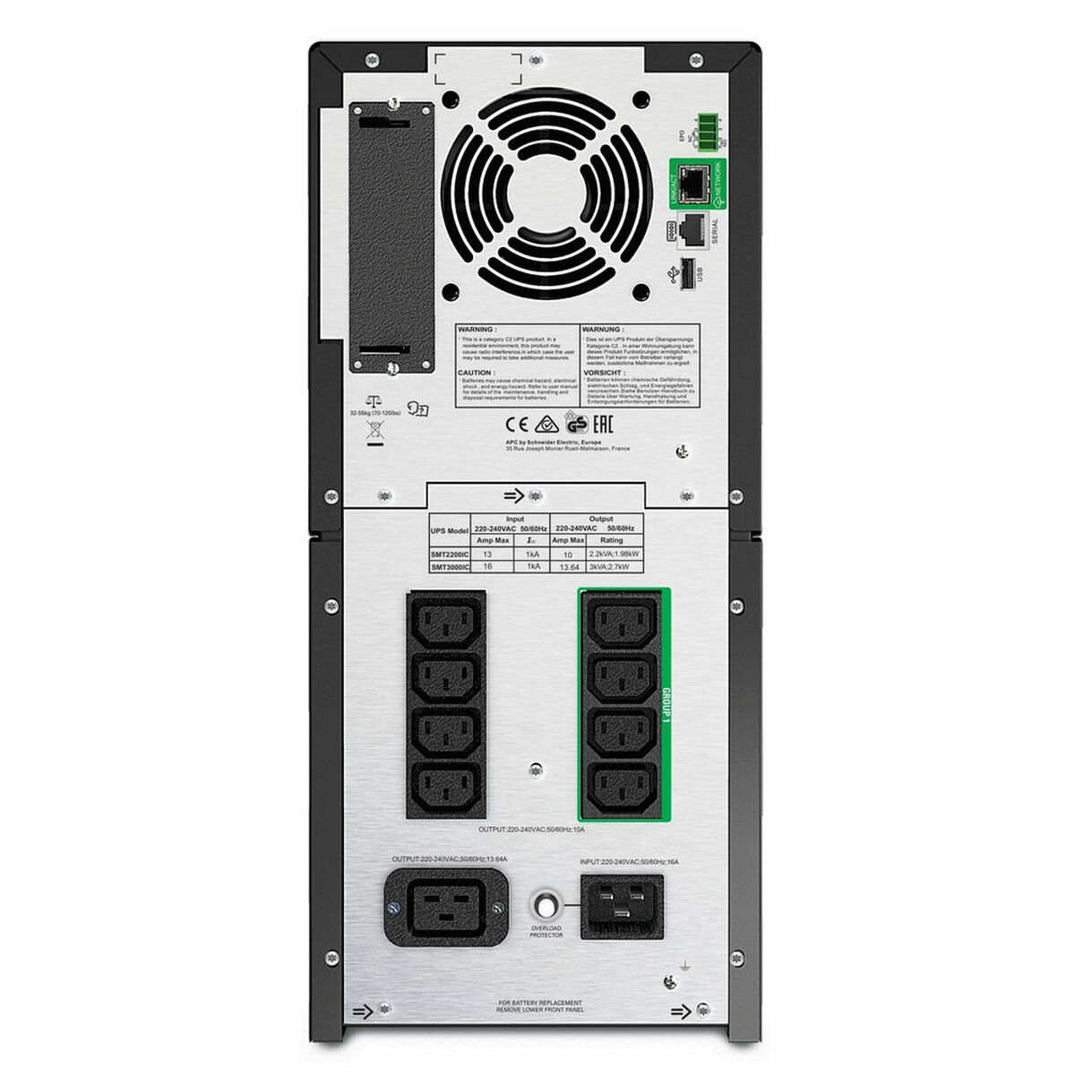 Ononderbreekbaar Stroomvoorzieningssysteem Interactief SAI APC SMT3000IC 2700W - Afbeelding 2