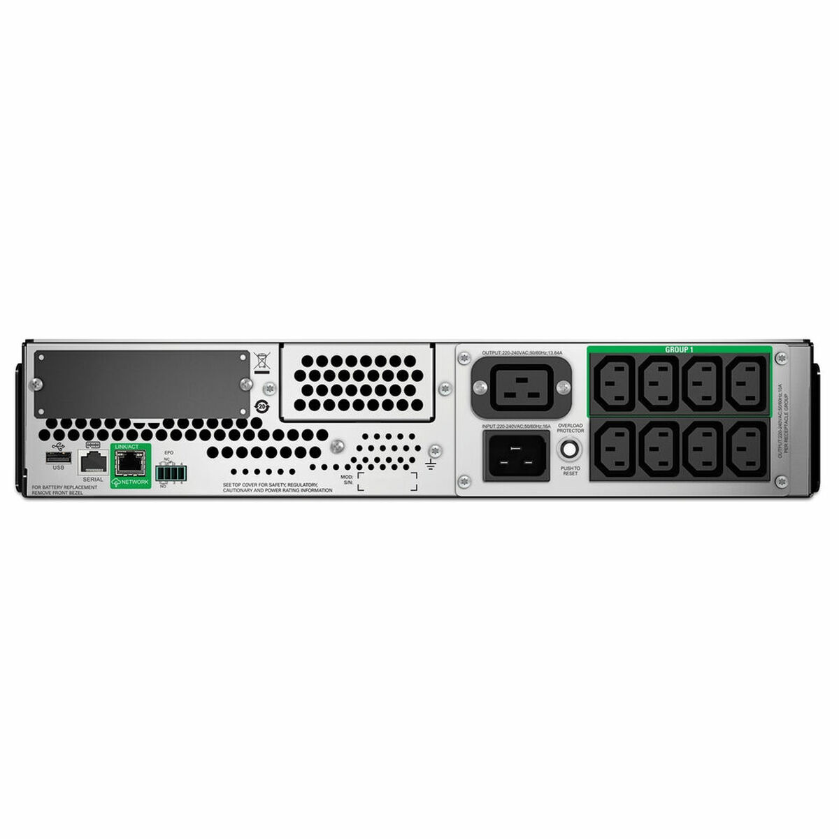Ononderbreekbaar Stroomvoorzieningssysteem Interactief SAI APC SMT3000RMI2UC 2700 W 3000 VA - Afbeelding 2