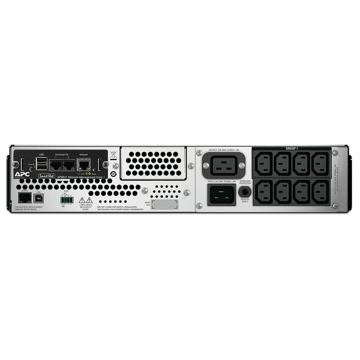 Ononderbreekbaar Stroomvoorzieningssysteem Interactief SAI APC SMT3000RMI2UNC - Afbeelding 2