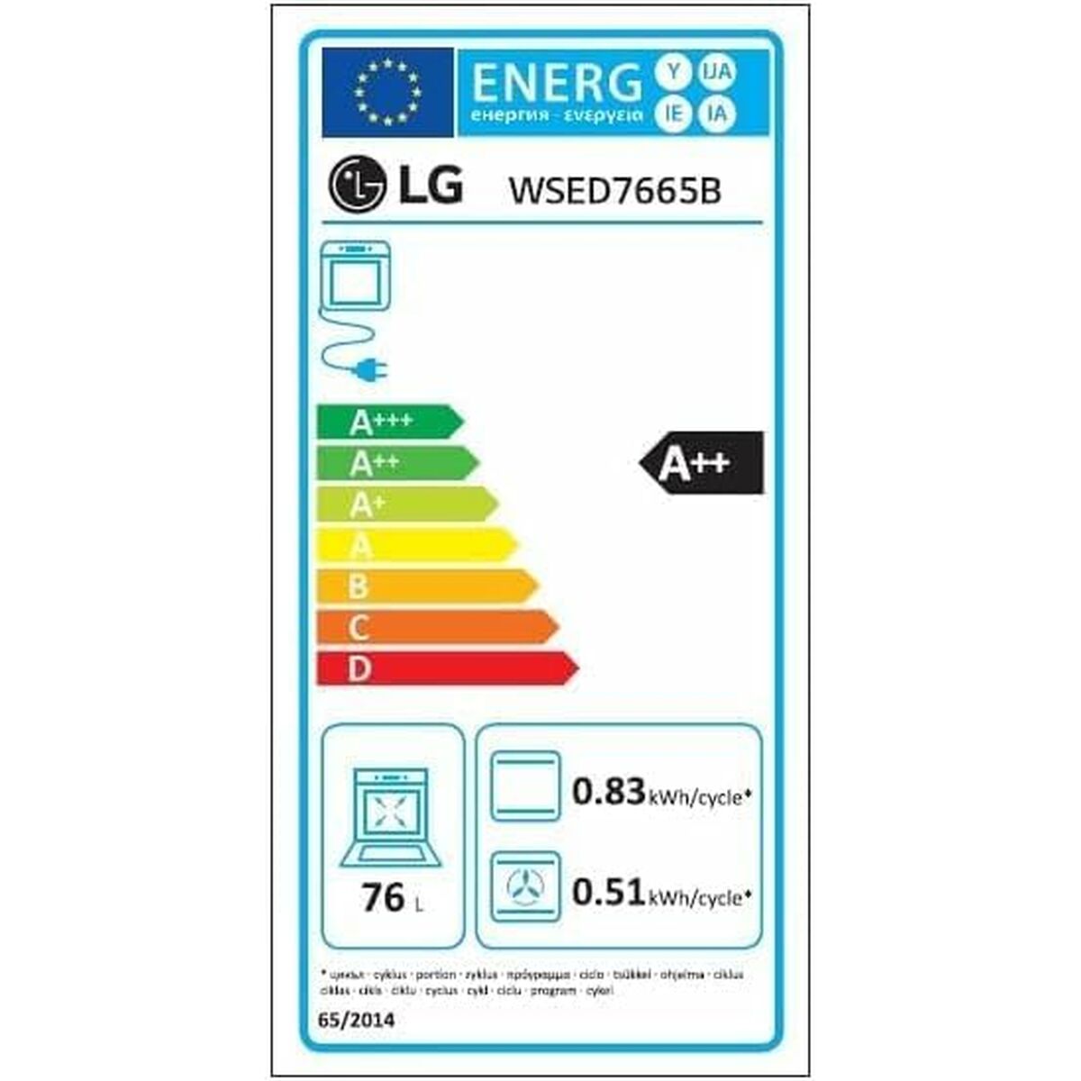 Oven LG WSED7665B.BKSQEUR 1 L - Afbeelding 2