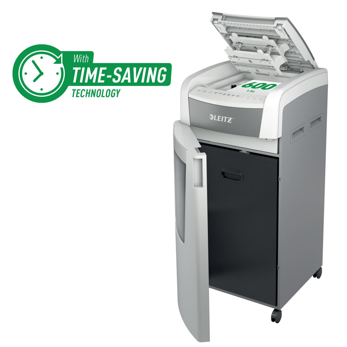 Papierversnipperaar Leitz IQ 600 Pro Autofeed P4 60 L - Afbeelding 2