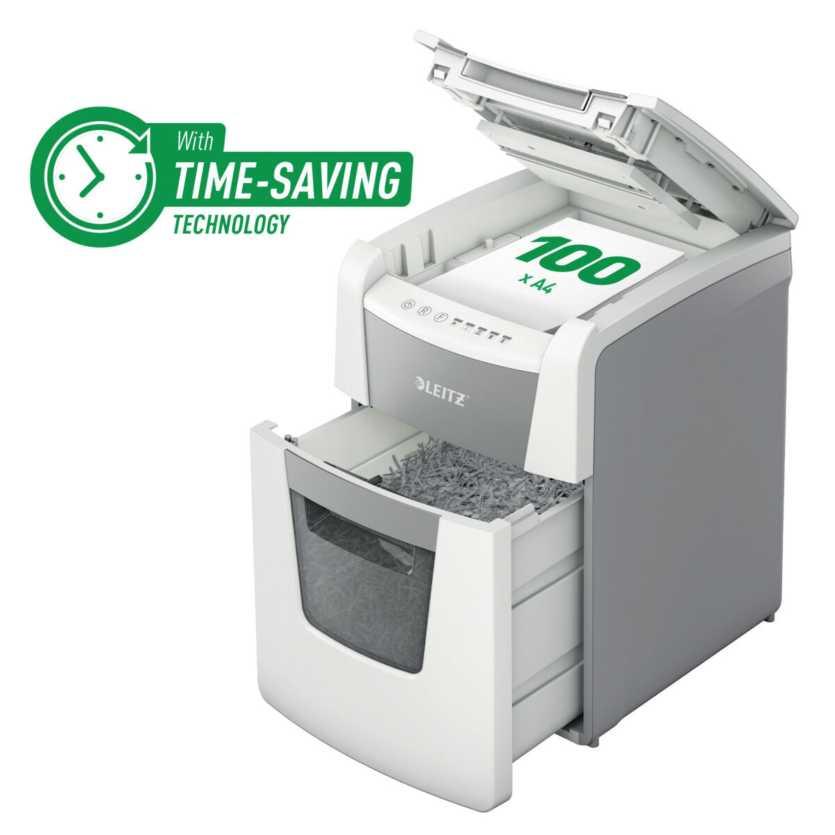 Papierversnipperaar Microsnippers Leitz IQ 100 Autofeed - Afbeelding 2