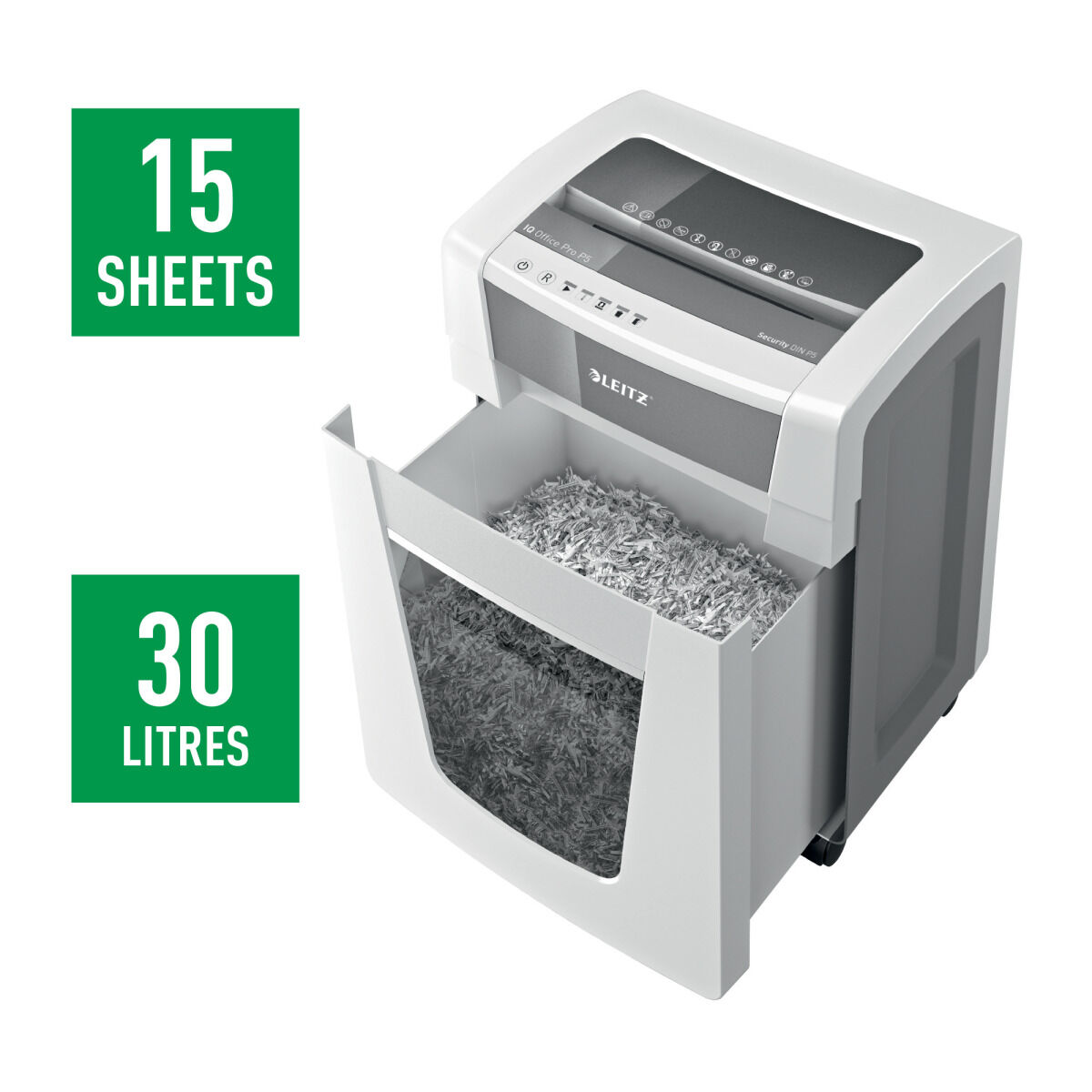 Papierversnipperaar Microsnippers Leitz Office Pro P5 Leitz IQ 30 L - Afbeelding 2