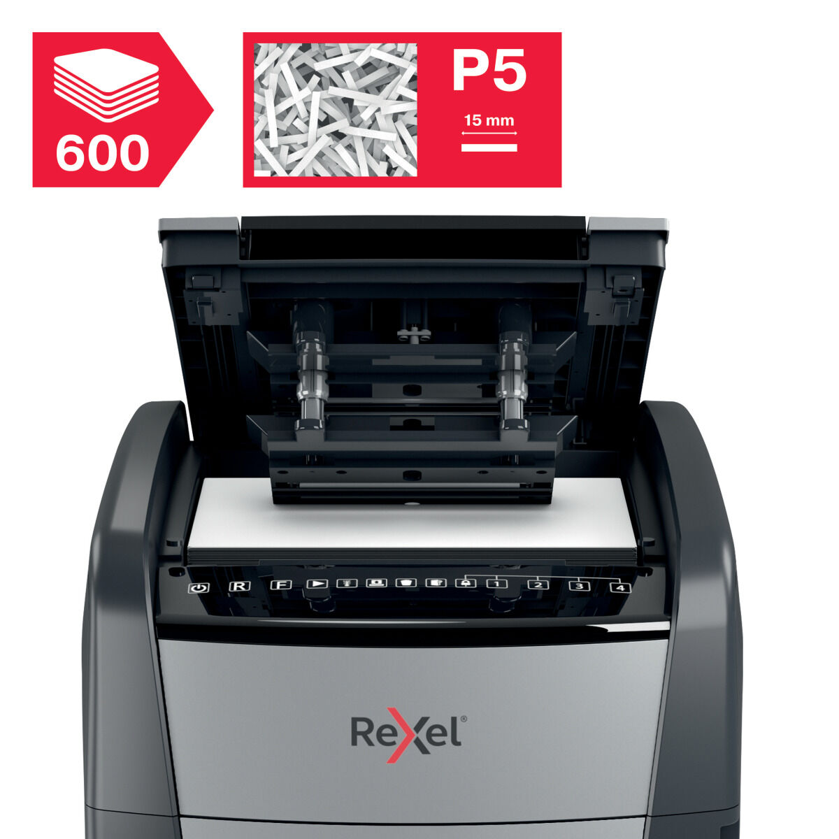 Papierversnipperaar Microsnippers Rexel AutoFeed+ 600M - Afbeelding 2