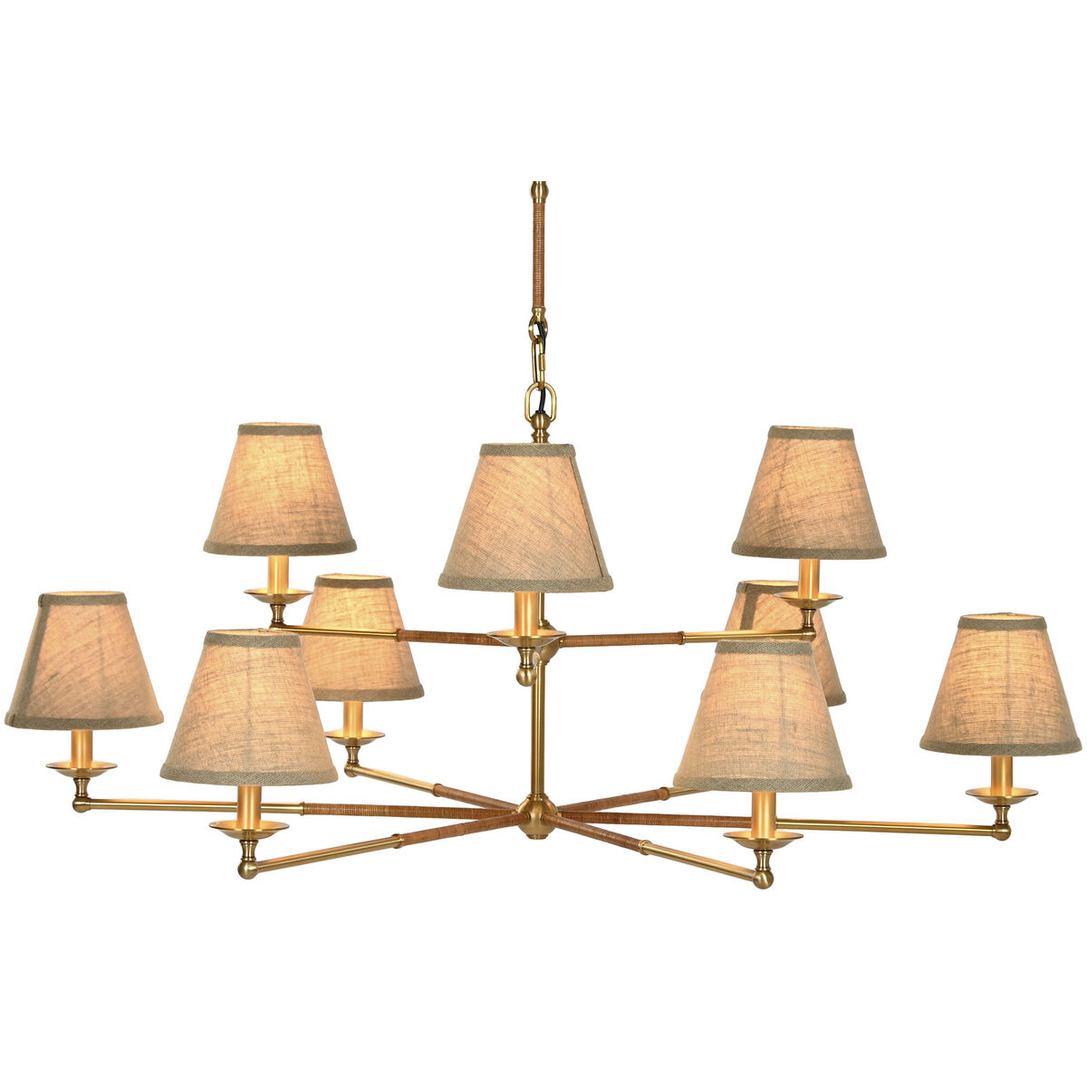 Plafondlamp Home ESPRIT Beige Gouden Blik 25 W 113 x 113 x 132 cm - Afbeelding 2