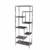Planken DKD Home Decor 80 x 40 x 200 cm Zilverkleurig Staal Hout MDF