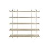 Planken DKD Home Decor Wit Natuurlijk Metaal Spar Sparrenhout 40 % Metaal 190 x 40 x 200 cm