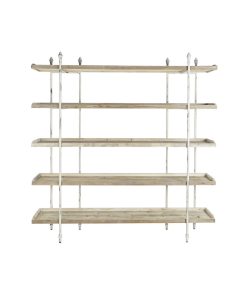 Planken DKD Home Decor Wit Natuurlijk Metaal Spar Sparrenhout 40 % Metaal 190 x 40 x 200 cm
