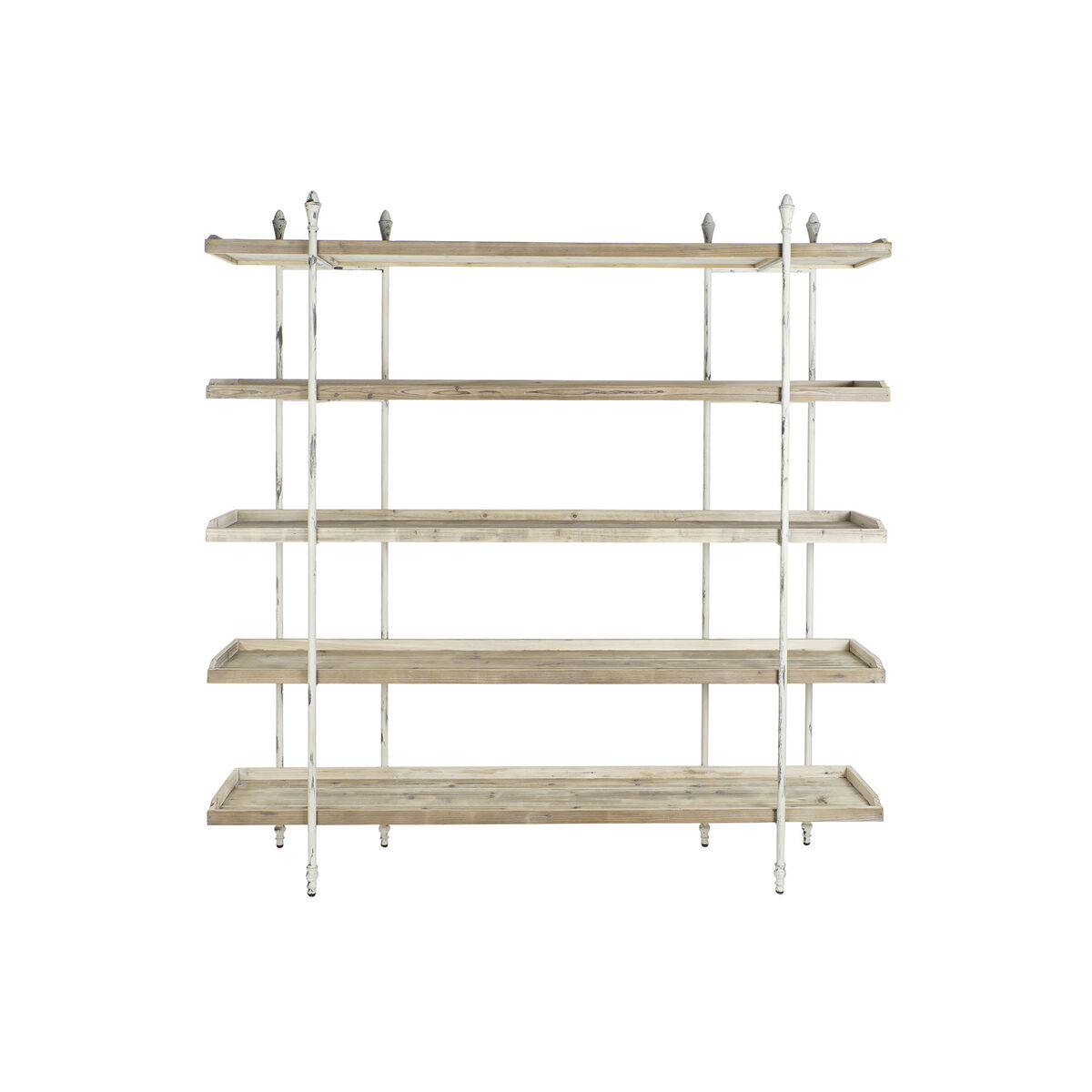 Planken DKD Home Decor Wit Natuurlijk Metaal Spar Sparrenhout 40 % Metaal 190 x 40 x 200 cm