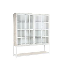 Planken DKD Home Decor Wit Zwart Metaal Mangohout 170 x 45 x 200 cm