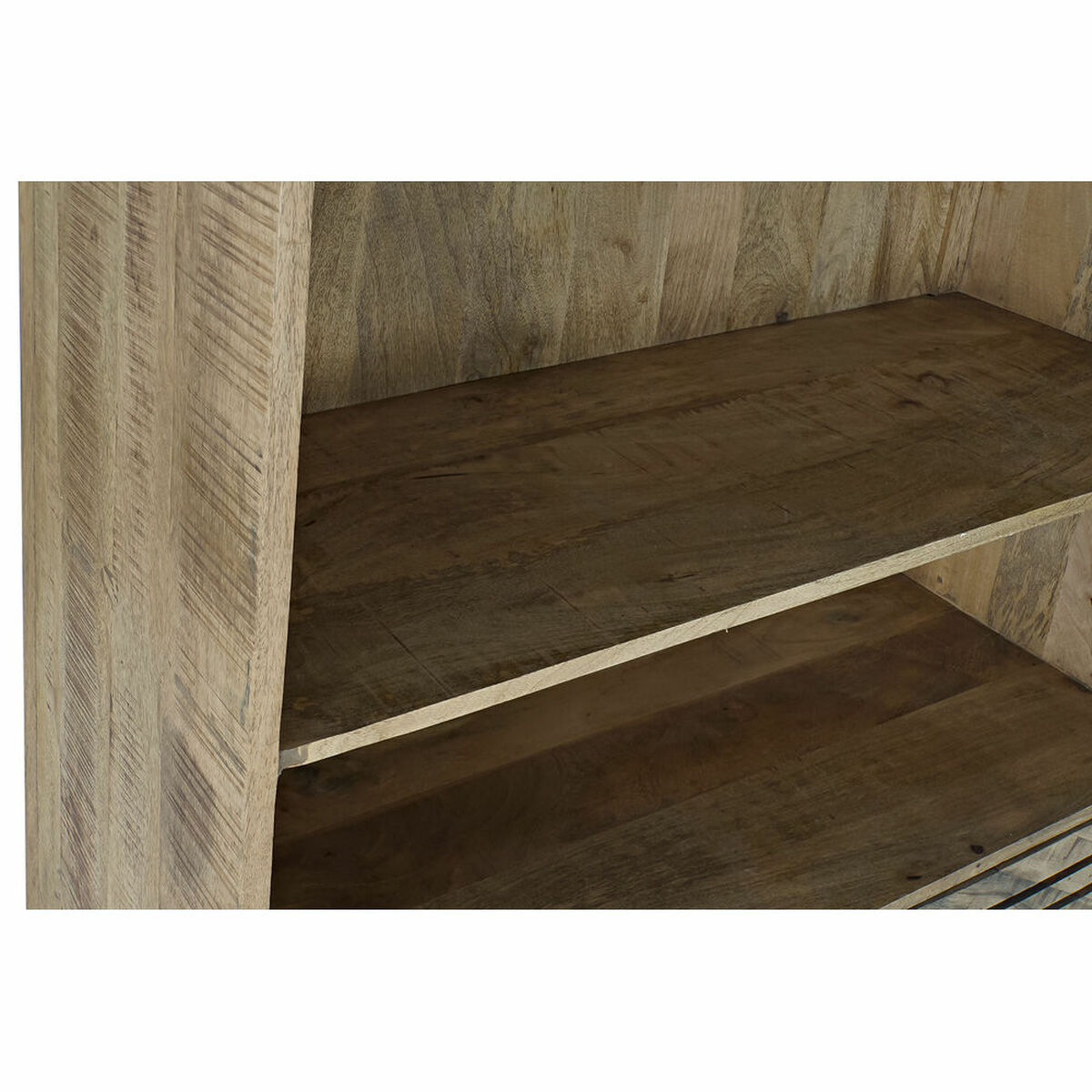 Planken DKD Home Decor Zwart Metaal Donkerbruin Mangohout 100 x 40 x 180 cm - Afbeelding 2