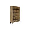 Planken DKD Home Decor Zwart Metaal Donkerbruin Mangohout 100 x 40 x 180 cm