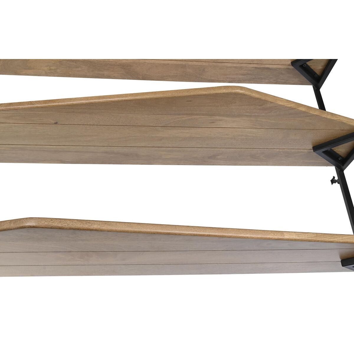 Planken DKD Home Decor Zwart Natuurlijk Metaal Mangohout 150 x 40 x 181 cm - Afbeelding 2
