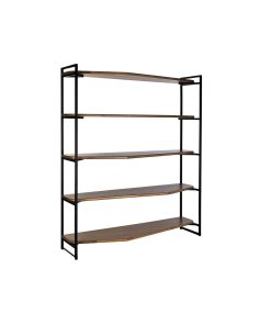 Planken DKD Home Decor Zwart Natuurlijk Metaal Mangohout 150 x 40 x 181 cm