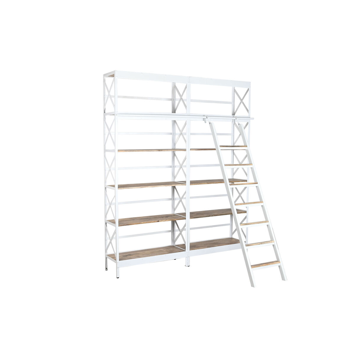 Planken Home ESPRIT Wit Natuurlijk Metaal Mangohout 180 x 35 x 220 cm