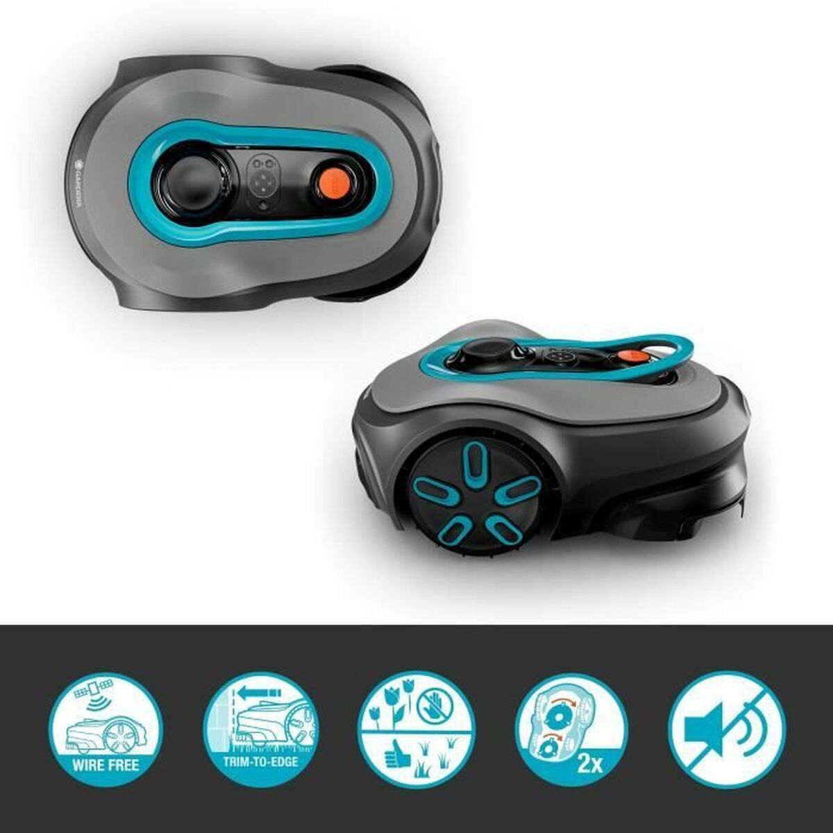 Robotmaaier Gardena Smart SILENO Free 1500 M² 100 m 1000 m² 250 m 180 m 800 m² 220 m 750 m² 1800 M² - Afbeelding 2