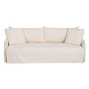 Slaapbank 200 x 94 x 86 cm Synthetisch materiaal Crème