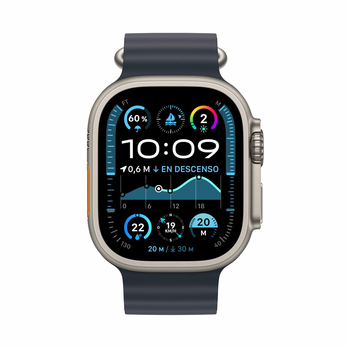 92" Titanium Marineblauw 49 mm