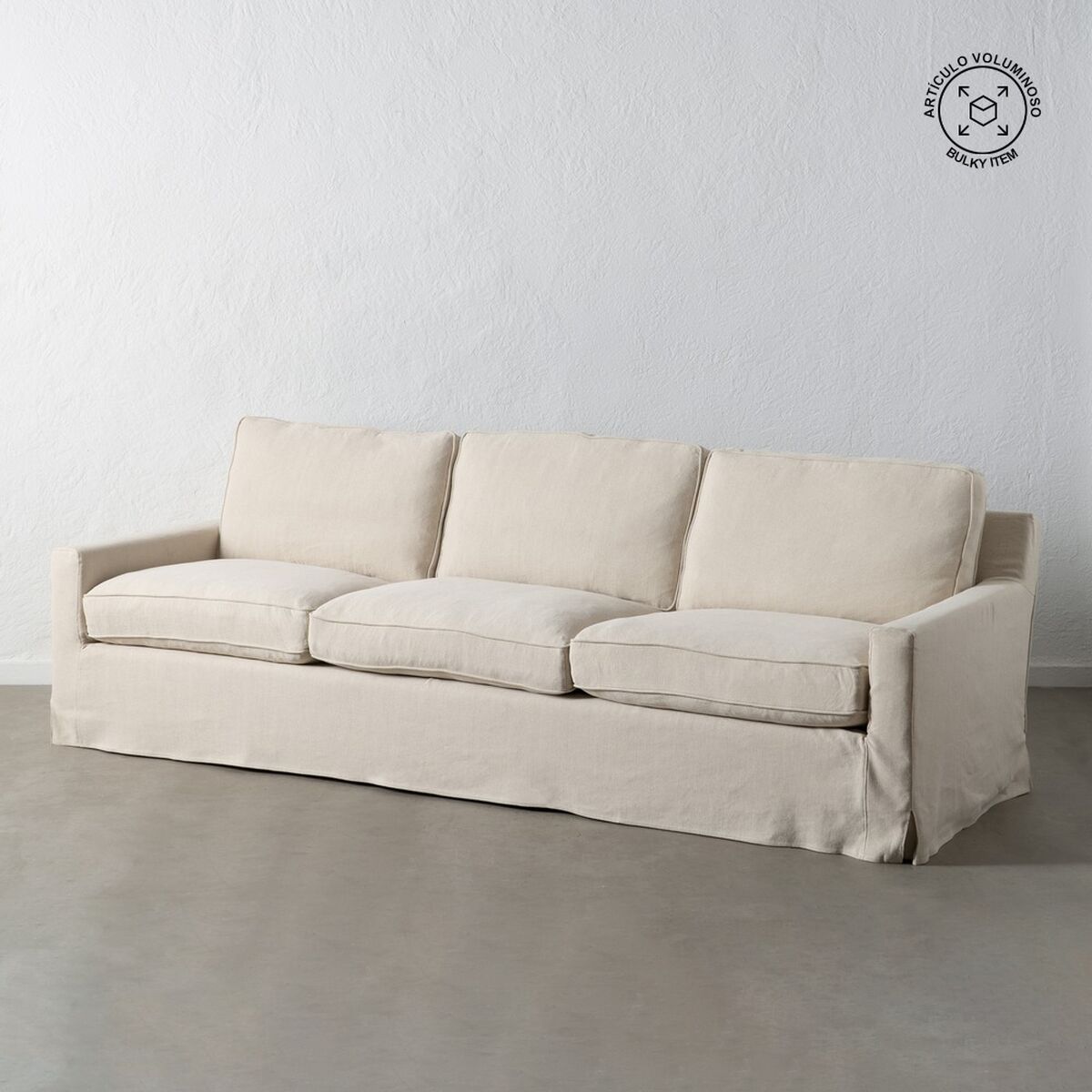 Sofa Crème 260 x 100 x 83 cm - Afbeelding 2