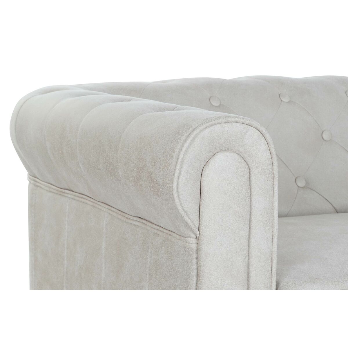 Sofa DKD Home Decor 151 x 82 x 70 cm Natuurlijk Hout Bruin Crème Vintage - Afbeelding 2