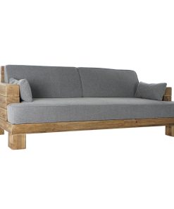 Sofa DKD Home Decor Grijs Natuurlijk Alpino 224 x 95 x 82 cm