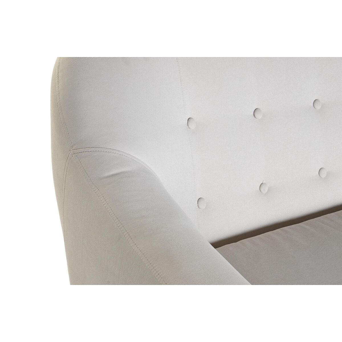 Sofa DKD Home Decor Natuurlijk Polyester Rubberwood Crème (172 x 82 x 82 cm) - Afbeelding 2
