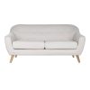 Sofa DKD Home Decor Natuurlijk Polyester Rubberwood Crème (172 x 82 x 82 cm)