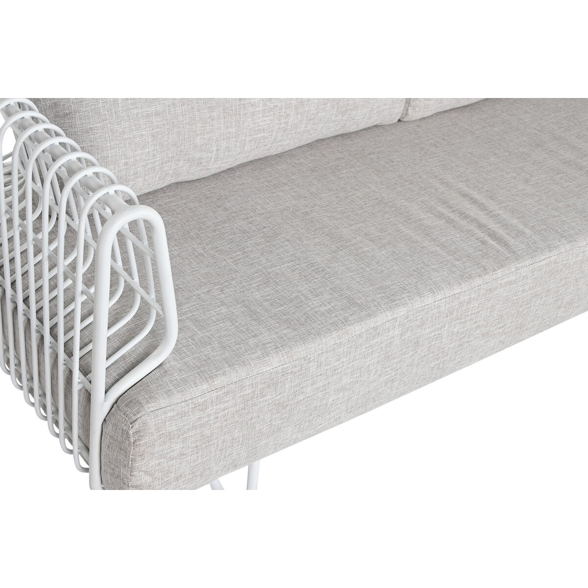 Sofa Home ESPRIT Wit Beige Metaal 180 x 66 x 66 cm - Afbeelding 2