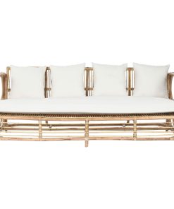 Sofa Home ESPRIT Wit Natuurlijk 192 x 72 x 75 cm