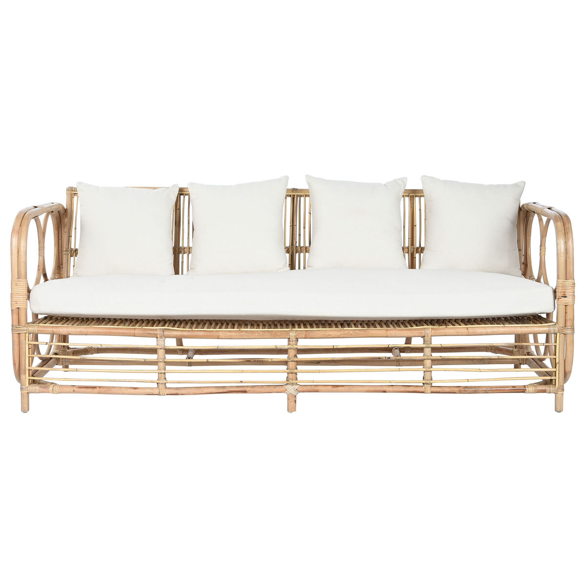 Sofa Home ESPRIT Wit Natuurlijk 192 x 72 x 75 cm