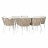Tafel met stoelen DKD Home Decor Beige 78 cm 163 x 95 x 6 cm