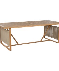 Alternative view of Tafel met stoelen Home ESPRIT Bruin Touw Eucalyptushout 230 x 100 x 75 cm