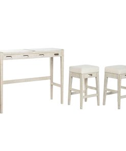 Alternative view of Tafel met stoelen Home ESPRIT Wit Natuurlijk 112 x 40 x 96 cm