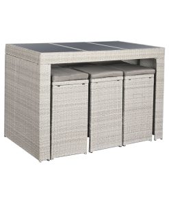 Tafel met zes stoelen DKD Home Decor 143 x 80 x 100 cm