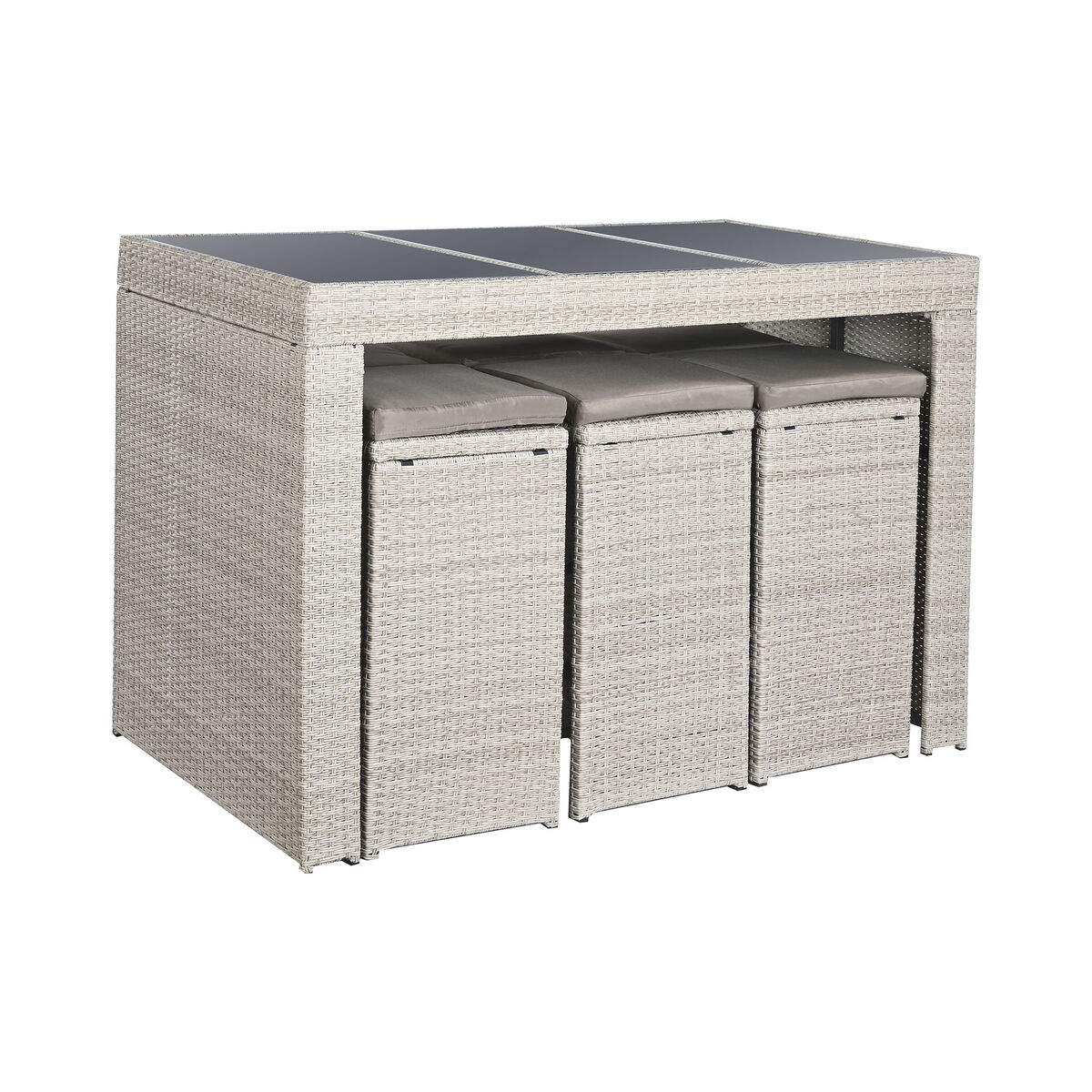 Tafel met zes stoelen DKD Home Decor 143 x 80 x 100 cm