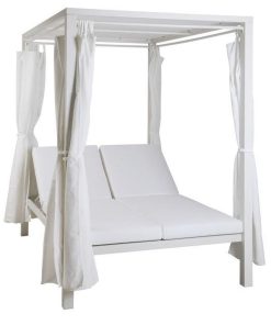 Tuinbed DKD Home Decor Wit Aluminium (148 x 188 x 205 cm)