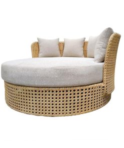 Tuinbed Niva Wit Bruin 133 x 126 x 70 cm
