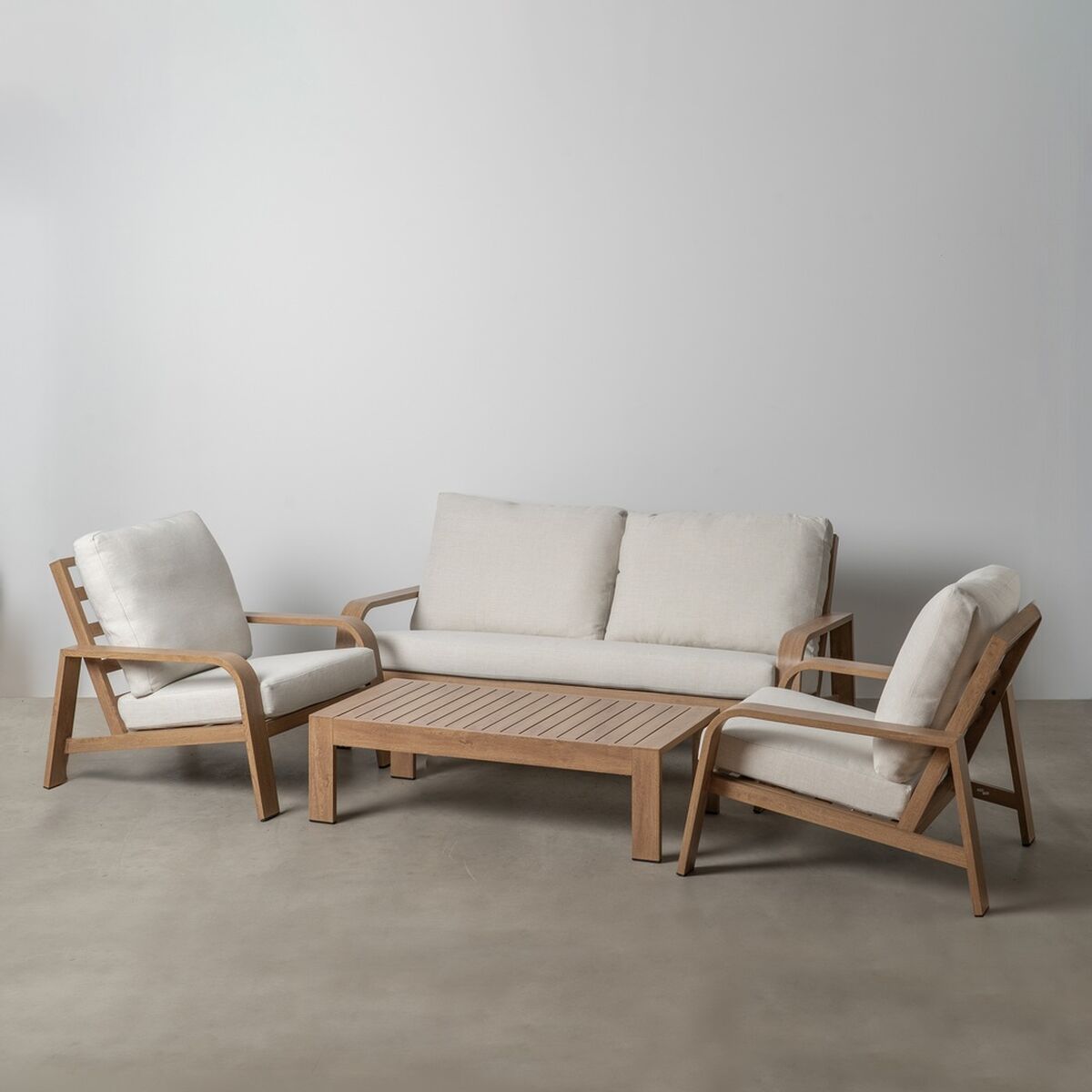 Tuinmeubilair Beige Natuurlijk 184 x 74 x 65 cm - Afbeelding 2